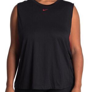 Nike Training Sleeveless Tank Dri-Fit Colorblock - Black- Plus Size 2X